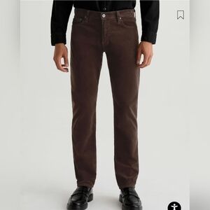 Ag Adriano Goldschmied Brown Tellis Corduroy Pant Modern Slim Size 36×34 NWT